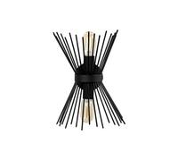 Applique murale filaire en métal - H. 33 cm - Noir - KIRPI