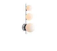 Applique murale G9, 3x20W max, IP44, verre opale et chrome - Markslöjd - Puro