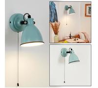 Applique murale - HOFSTEIN - Spadacenta - Métal turquoise mat/blanc/noir - Spot orientable - Vintage