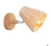 Applique Murale - IDEGU - Vintage en Bambou - E27 - Max 60W - Style Bohème Industriel