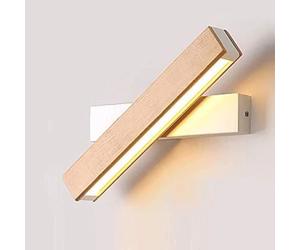 Applique Murale Intérieur LED - Goeco - Rotation 360° - Bois Massif - Chambre