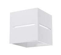Applique murale intérieur moderne blanc éclairage mural indirect spot mural up down lampe cage d'escalier, aluminium, 1x G9, LxH 10x12 cm