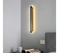 Applique Murale intérieure Moderne à LED en Fer et Acrylique, Forme rectangulaire allongée, Style Nordique Minimaliste, éclairage décoratif 3000K/4000K/6000K pour Couloir ou Salon (40 cm, no