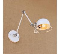 Applique Murale intérieure Moderne Blanche à Bras articulé : Lampe de Lecture rétro, avec Bras Flexible en métal, culot E27, Style Industriel, idéale pour Le Salon ou Le Couloir.