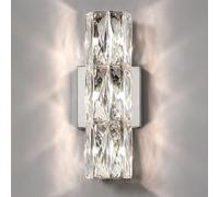 Applique Murale intérieure pour Chambre ou Couloir, Style Nordique, Longue Bande Cristal, Barre de Coiffeuse, chromée, linéaire Moderne, Lampe de Chevet pour Salon