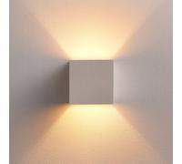 Applique murale Kay Lindby, dimmable, blanc, Salon / Salle à manger, Plâtre / Terre Cuite, Moderne, Applique Murale