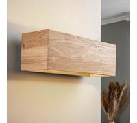 Applique murale Kubiko Envostar, dimmable, bois clair, Salon / Salle à manger, Bois, Moderne, Applique