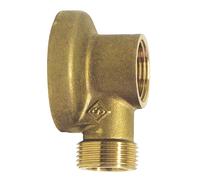 Applique murale laiton brut pour robinet de puisage MF 3/4" Pronorm