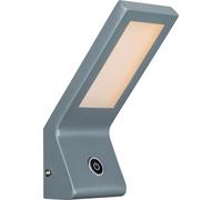 Applique murale lampe chambre lumière couloir lumière salon, variateur tactile, métal verre opale anthracite, 1x LED 6W 440Lm 3000K, HxL 22x9 cm