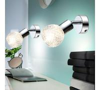Applique Murale Lampe de Chevet Mobile Rétro Chambre à Coucher Chrome 2er Set