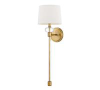 Applique murale lampe de couloir applique textile abat-jour acier laiton lampe design E14