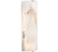 Applique murale, lampe de couloir, lampe d'escalier, applique LED, lampe de chambre, chrome, verre satiné, 2x 3W 2x 320lm blanc chaud, LxH 15x36 cm