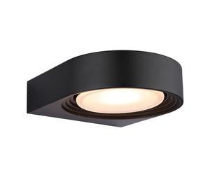 Applique murale lampe de jardin LED noire IP44 lampe extérieure rotative