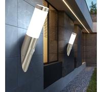 Applique Murale Lampe de Mur Extérieur Jardin Inox Intempéries LED 2er Set