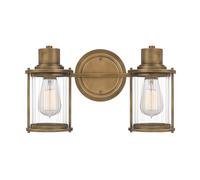 Applique Murale Lampe Salle de Bain Acier Verre en Laiton IP44 Zones Humides