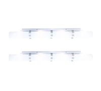 Applique murale lampe de salon lampe de couloir lampe de salle de bain, métal chromé verre blanc, 4 ampoules E14, L 85 cm