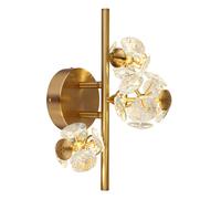 Applique murale lampe de salon lampe en verre cristal doré LED L 41 cm