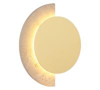 Applique murale Lampe de salon LED ronde Blanc Métal Marbre H 30 cm