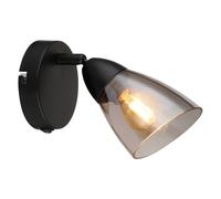 Applique murale Lampe de salon Spot orientable Noir Métal H 15,5 cm