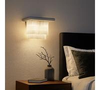 Applique murale lampe salon chambre verre barres spot éclairage ALU couloir luminaire blanc Eglo 88239