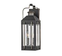 Applique murale lampe d'extérieur applique de jardin aluminium verre bronze H 47 cm IP44