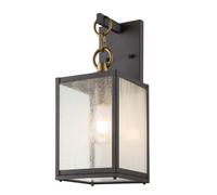Applique murale lampe d'extérieur applique lampe de jardin aluminium verre IP44 W 17,8 cm 1 lampe