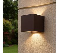 Lampe extérieure Lampe de façade Lampe murale rost Balcon Up Down Applique, LED 2x 3 watts 2x 290Lm blanc chaud, LxlxH 10x10x10 cm