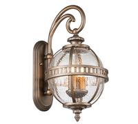 Applique murale lampe d'extérieur lanterne bronze lampe de porte d'entrée lampe de jardin 2 flammes laiton