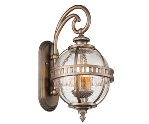 Applique murale lampe d'extérieur lanterne bronze lampe de porte d'entrée lampe de jardin 2 flammes laiton
