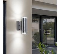 Applique Murale Lampe D'Extérieur LED Inox Haut Bas Haustürlampe Lampe de Jardin
