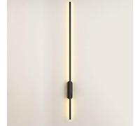 Applique Murale, Lampe D'Intérieur À Led de Chevet,Ni Lampe D'Astigmatisme, Tube Long En Aluminium, Applique Murale Pour Chambre À Coucher, Salon/Black-60Cm/4000K