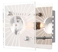 Applique murale lampe en cristal lampe en verre lampe de couloir, métal chromé satiné cristaux clairs, 1x G9 douille, hxlxl 10x11x11cm