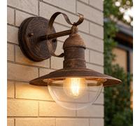 Applique Murale Lampe Extérieur Lanterne Terrassenleuchte Inox Couleur Dorée LED