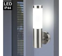 Applique Murale Lampe Extérieur Luminaire de Façade LED Inox Jardin H 33,5 CM