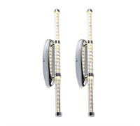 Applique murale lampe miroir chambre lampe salon, chrome brut clair, 1x LED 10W 700Lm 3200K, HxL 50x7 cm, lot de 2