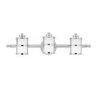 Applique murale lampe miroir lampe salle de bain 3 flammes verre chromé LED L 66cm
