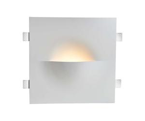 Applique murale Lampe murale Lampe de couloir Chambre à coucher Carrée Blanche Plâtre H40 cm