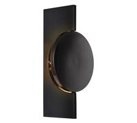 Applique murale, lampe murale, lampe de couloir, faisceau lumineux orientable, métal noir, H 28 cm