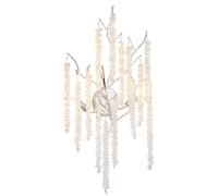 Applique murale, lampe murale, métal chromé, cristaux en plastique transparent, H 60 cm