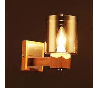 Applique Murale Lampes et Lanternes Simples Modernes Couloir Allée Applique Murale en Bois Massif Hôtel Clubhouse Éclairage Appliques Murales Décoratives,A