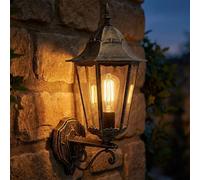 Lampe D'Extérieur Lanterne Murale de Balcon Bronze Haustürleuchte Antique Alu