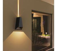 Applique Murale Led 10 W Pour Cour/Couloir, Lampe Murale Extérieure Moderne Et Simple, Étanche, Corps de Lampe En Aluminium, Lumière Blanche Chaude 3000 K Pour Jardin