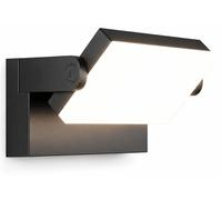 Applique murale LED, 60 W, 5000 lm, indice de protection IP65, température de couleur 3000 K, rotative à 360°, couleur noire