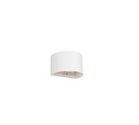 Applique murale LED 6W rechargeable détecteur IP44 blanche