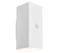 Applique murale LED avec détecteur de mouvement, batterie intégrée, dimensions 15,5 x 6,5 x 8,5 cm, couleur blanche