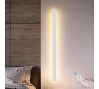 Applique Murale LED Blanche à intensité Variable pour intérieur avec télécommande, Barre Lumineuse Longue, luminosité réglable vers Le Haut et vers Le Bas, Lampe Murale de Nuit pou