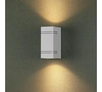 Applique Murale LED Blanche Carrée IP44 Double Faisceau GU10