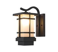 Applique Murale LED carrée, Applique Murale extérieure étanche en Aluminium IP55, Abat-Jour en Verre E27 12w, Lampe décorative de