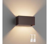 Applique murale LED, culot G9, 18W, 3000K, finition bronze, indice de protection IP54, orientable