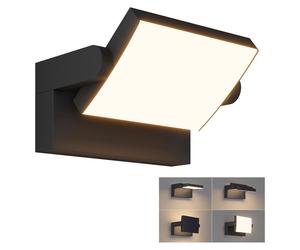 Applique murale LED de 24W, étanche IP65, design moderne, pour intérieur et extérieur, lumière blanche chaude 2700 K-3000 K
